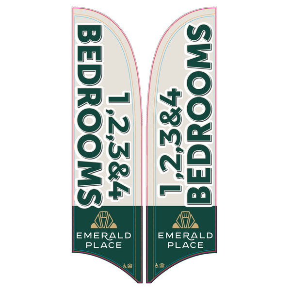 15' Value Razor Sail Sign Kit (Double-Sided)