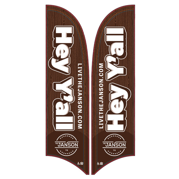 15' Value Razor Sail Sign Kit (Double-Sided)