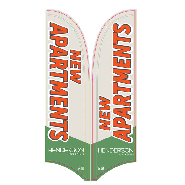 15' Value Razor Sail Sign Kit (Double-Sided)