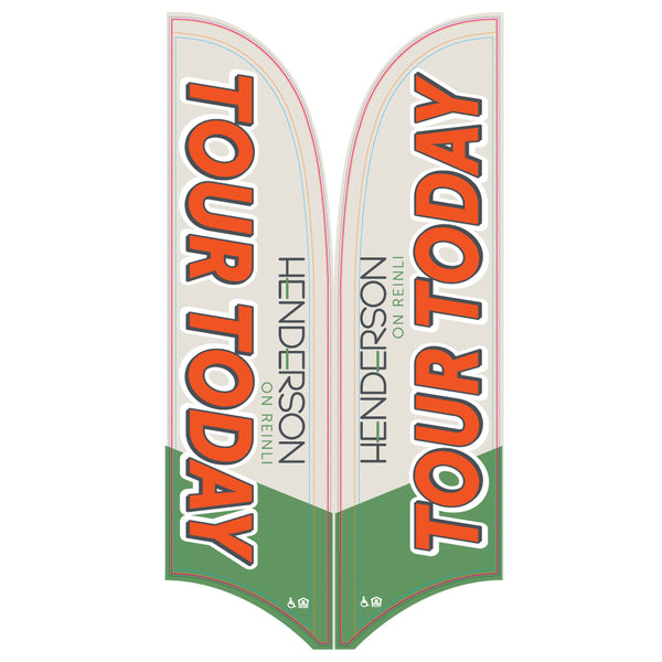 15' Value Razor Sail Sign Kit (Double-Sided)