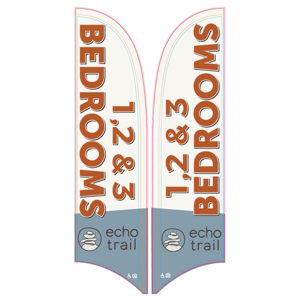 15' Value Razor Sail Sign Kit (Double-Sided)
