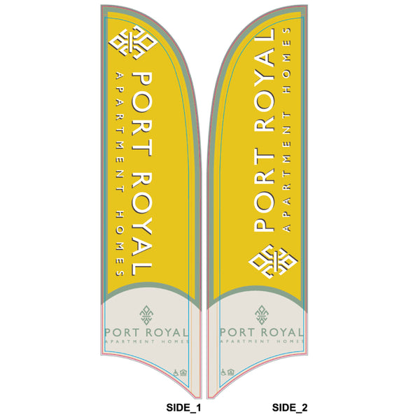 15' Value Razor Sail Sign Kit (Double-Sided)