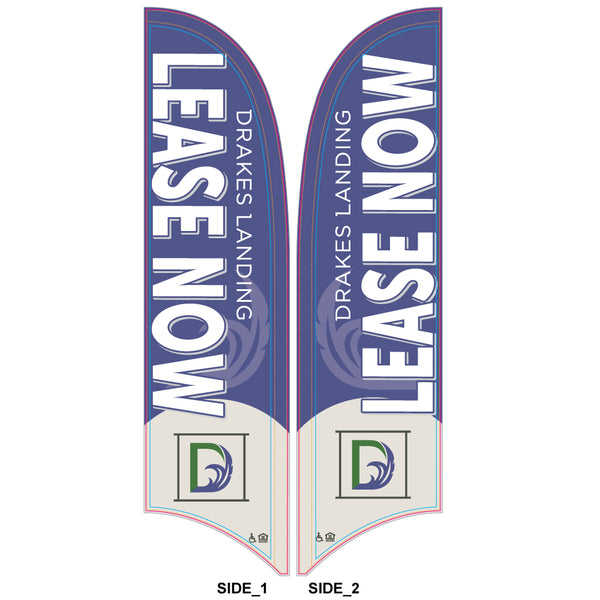 15' Value Razor Sail Sign Kit (Double-Sided)