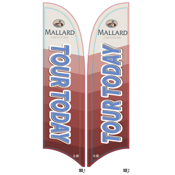 15' Value Razor Sail Sign Kit (Double-Sided)