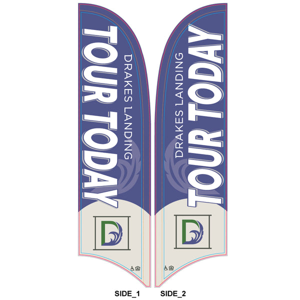 15' Value Razor Sail Sign Kit (Double-Sided)