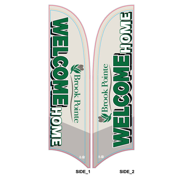 15' Value Razor Sail Sign Kit (Double-Sided)
