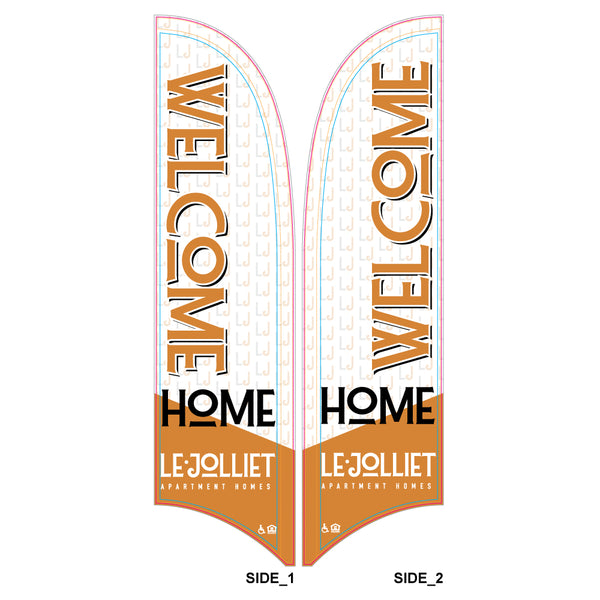 15' Value Razor Sail Sign Kit (Double-Sided)
