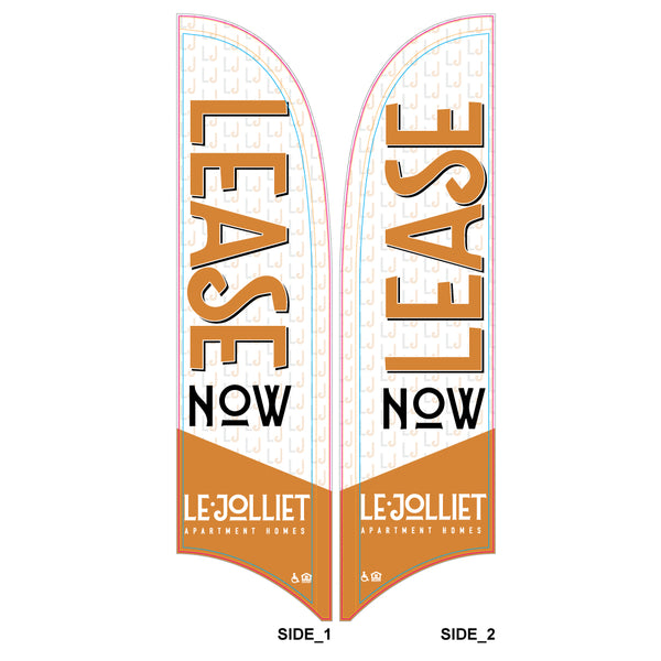 15' Value Razor Sail Sign Kit (Double-Sided)